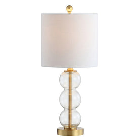 February Table Lamp - Clear and Brass Gold