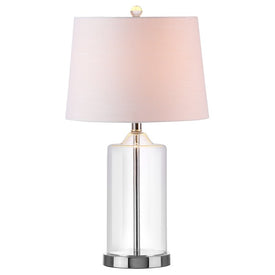 Walsh Glass Table Lamp - Clear and Chrome