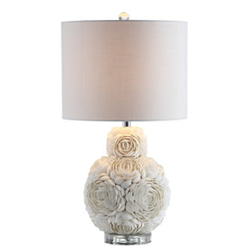 Seashell Rosette Table Lamp - Cream