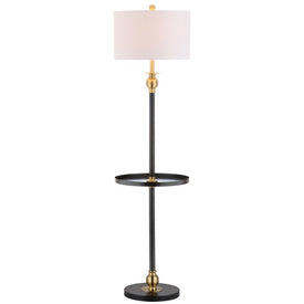 Evans LED End Table Floor Lamp - Black and Gold
