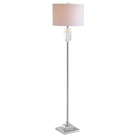 Aria Floor Lamp - Clear and Chrome