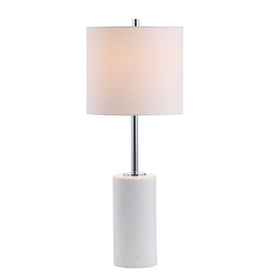 Aksel Table Lamp - White Marble and Chrome