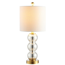 February Table Lamp - Mercury Glass and Brass Gold