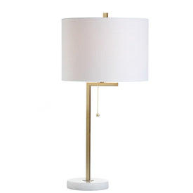 Alyssa Table Lamp - Brass gold and White