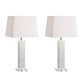 Noelle Seashell Table Lamps Set of 2 - White