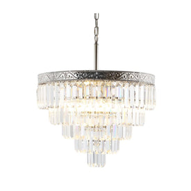Wyatt Four-Light Chandelier - Polished Nickel and Clear