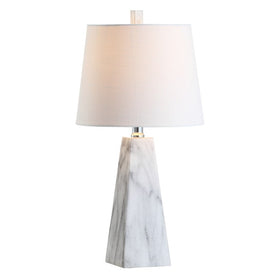 Owen Resin Table Lamp - White Marble