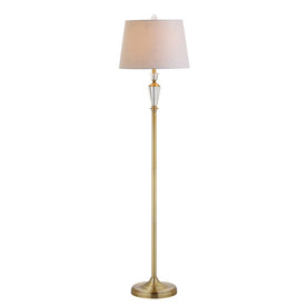 Harper Floor Lamp - Brass Gold and Clear
