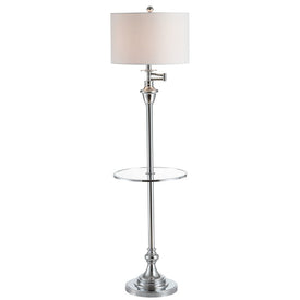 Cora LED End Table Floor Lamp - Chrome