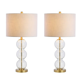 Bella Table Lamps Set of 2 - Clear and Gold