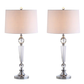 Emma Crystal LED Table Lamps Set of 2 - Clear