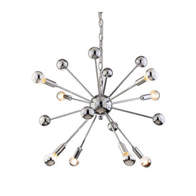 Glenn Eight-Light LED Chandelier - Chrome