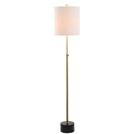 Crosby LED Adjustable Height Floor Lamp - Brass Gold and Black
