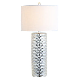 Isabella Glass Table Lamp - Silver