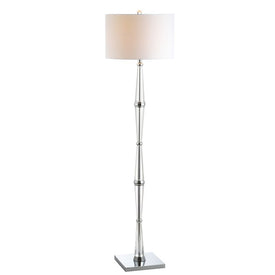 Francine Floor Lamp - Clear and Chrome