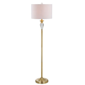 Evelyn Floor Lamp - Brass Gold and Clear