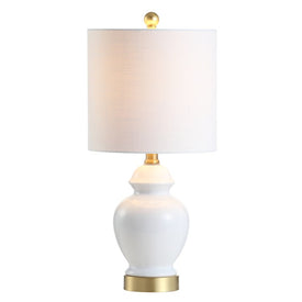 Perry Ceramic Table Lamp - White