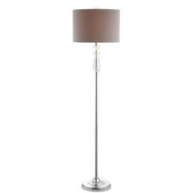 Layla Floor Lamp - Clear and Chrome