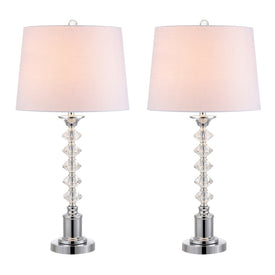 Kinsley Table Lamps Set of 2 - Clear and Chrome