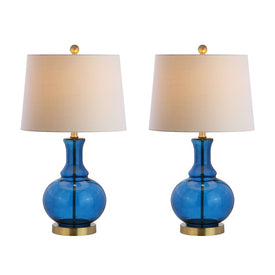 Lavelle Glass Table Lamps Set of 2 - Cobalt Blue
