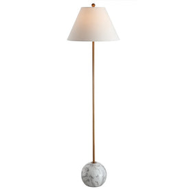 Miami Floor Lamp - Gold and White