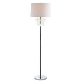 Abigail Floor Lamp - Clear and Chrome