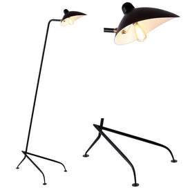 Frank Floor Lamp - Black and Brass Gold