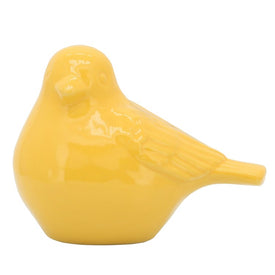 Ceramic Bird Figurine - Yellow