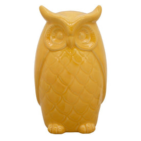 10" Ceramic Owl Figurine - Yellow
