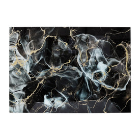 63" x 43" Abstract Metallic Tempered Glass Wall Art - Multi