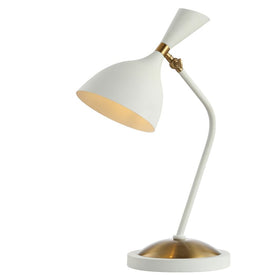 Albert Table Lamp - White and Brass Gold