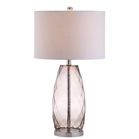 Juliette Faceted Glass Table Lamp - Smoked Gray