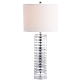 Thompson Glass Table Lamp - Clear and Chrome