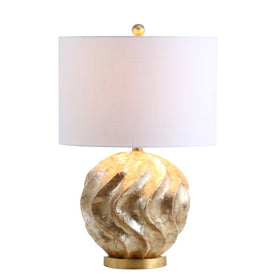 Versailles Table Lamp - Brown sea shell and Gold Leaf