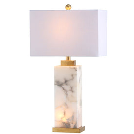Elizabeth Table Lamp - White and Gold Leaf