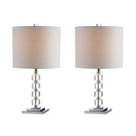 Barnard Table Lamps Set of 2 - Clear and Chrome