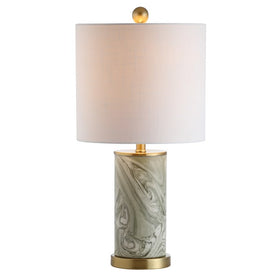 Swirl Ceramic Table Lamp - Green