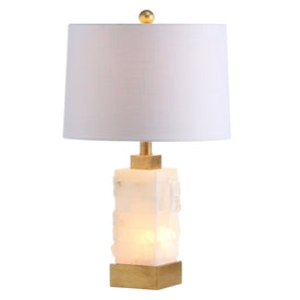 Eloise Table Lamp - White and Gold Leaf