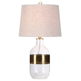 Stevens Table Lamp - Gold and Clear