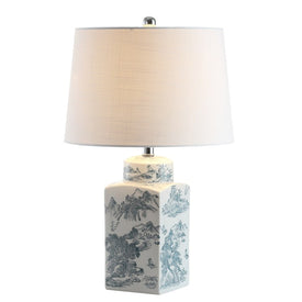 Audrey Table Lamp - Blue and White