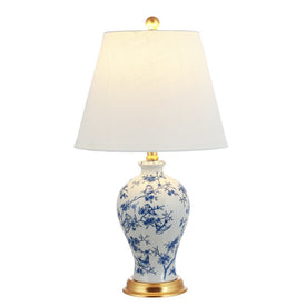 Grace Ceramic Table Lamp - Blue and White