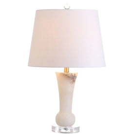 Eliza LED Alabaster Table Lamp - White