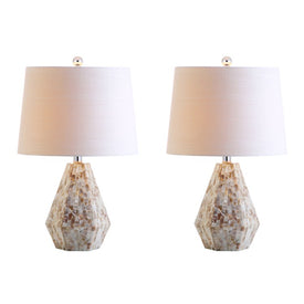 Isabella Seashell Table Lamps Set of 2 - Natural and Ivory
