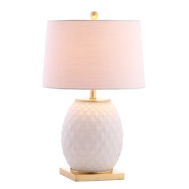 Diamond LED Table Lamp - White and Gold