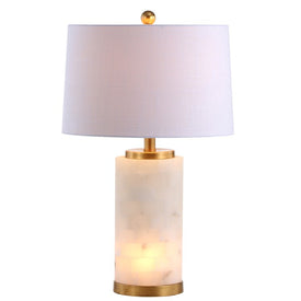 Eliza LED Table Lamp - White and Gold Leaf