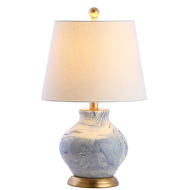 Holly Ceramic Table Lamp - Blue and White