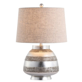 Ziggy Resin Table Lamp - Antique Silver
