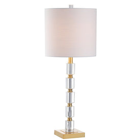 Claire Table Lamps Set of 2 - Clear and Brass Gold
