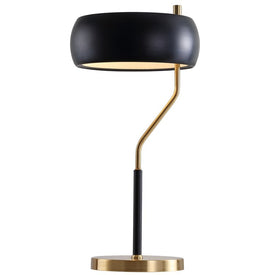 Oskar LED Table Lamp - Black and Brass Gold
