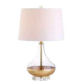 West Glass Table Lamp - Clear and Gold